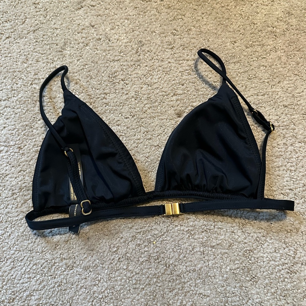 Vix Paula Hermanny triangle string bikini top black - Picture 3 of 6